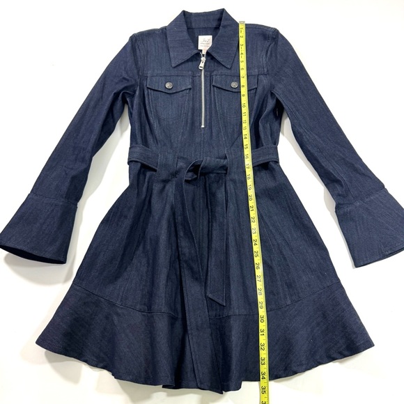 Cinq A Sept Violet Mini Denim Dress Size 4 Long Sleeve - Picture 7 of 9